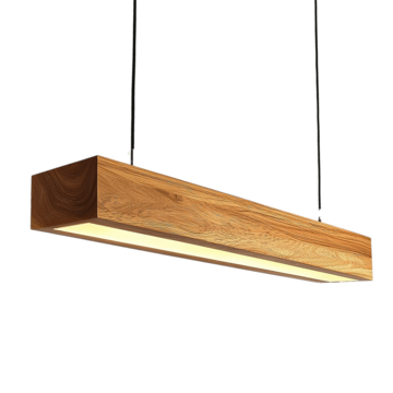 Lustre Suspendu Linéaire en Bois