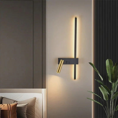 Video for Applique Murale Chambre – Lumière Verticale et Liseuse Intégrée