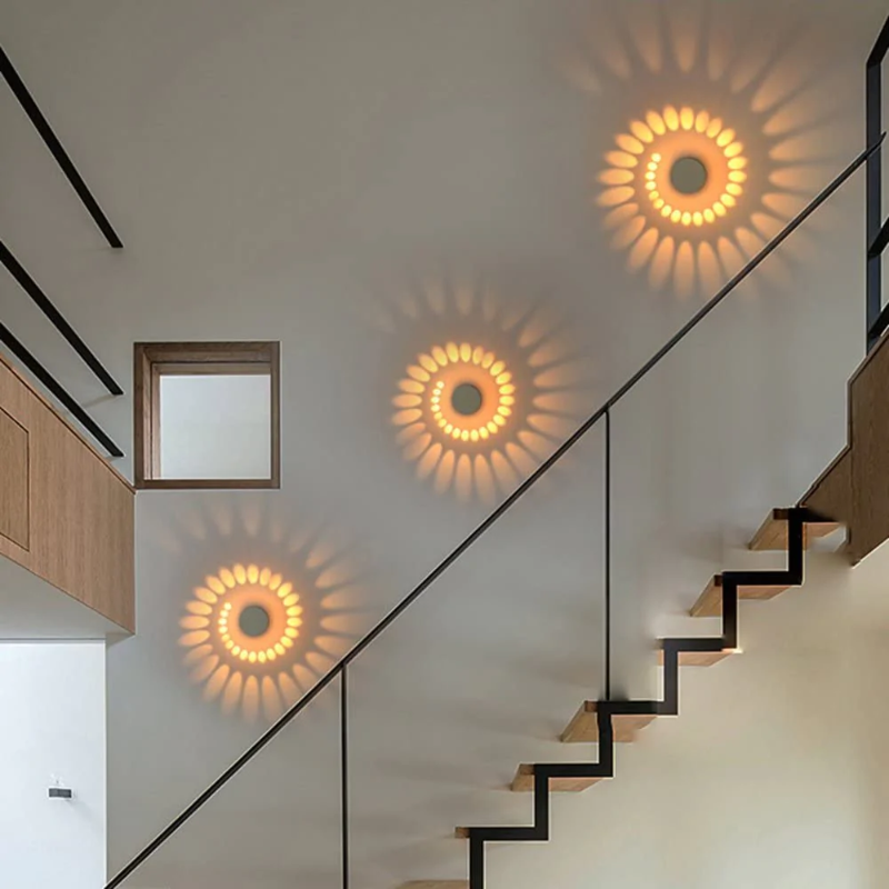 plafonnier LED orientable Glow Path en métal nickel avec lumière RGB ou blanche