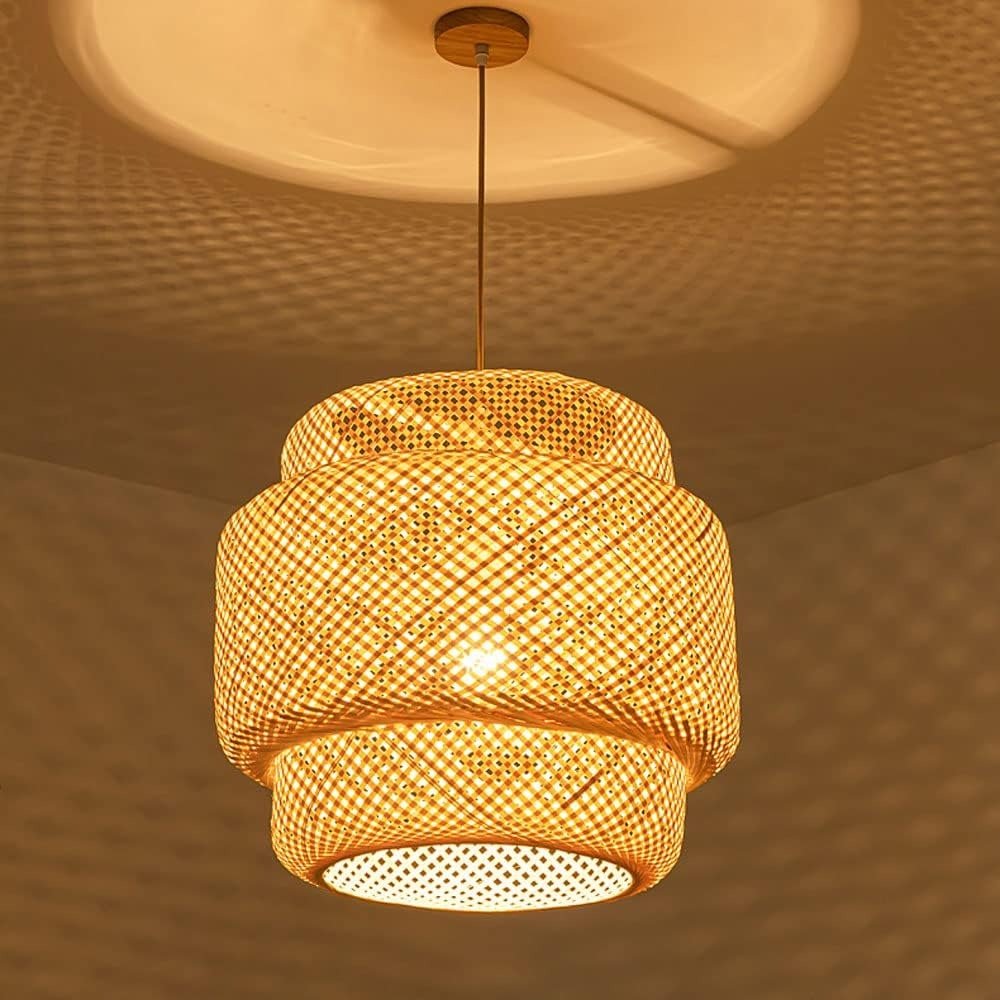 Suspension Bali Étagée – Lustre Bambou Tressé Style Japandi | Bali - Lampes Design