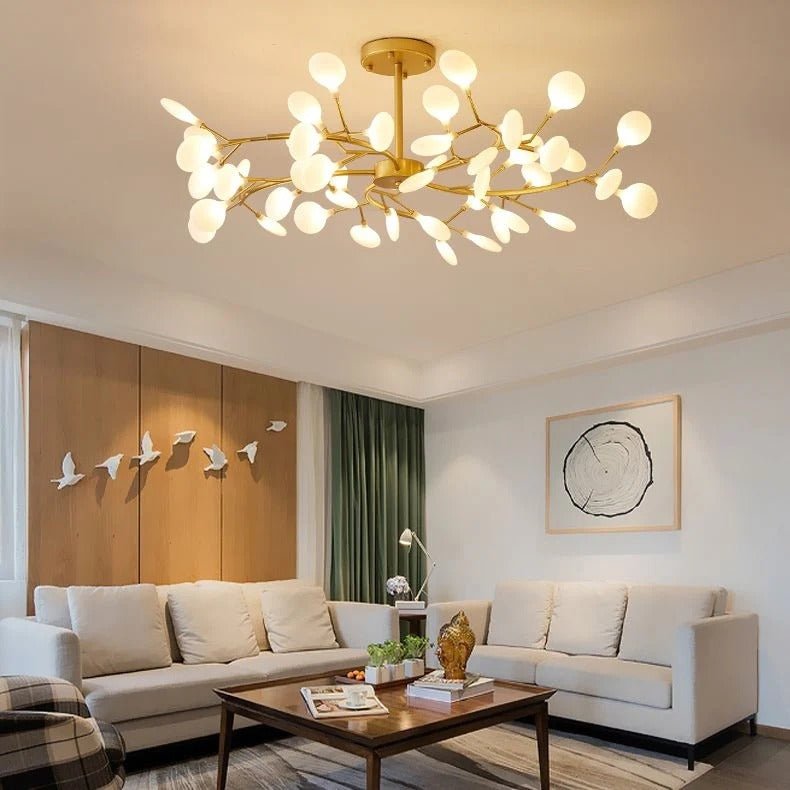 Suspension Design Arbre Doré Lumineuse LED – Lustre Artistique Luxe pour Salon | TREE™ - Lampes Design