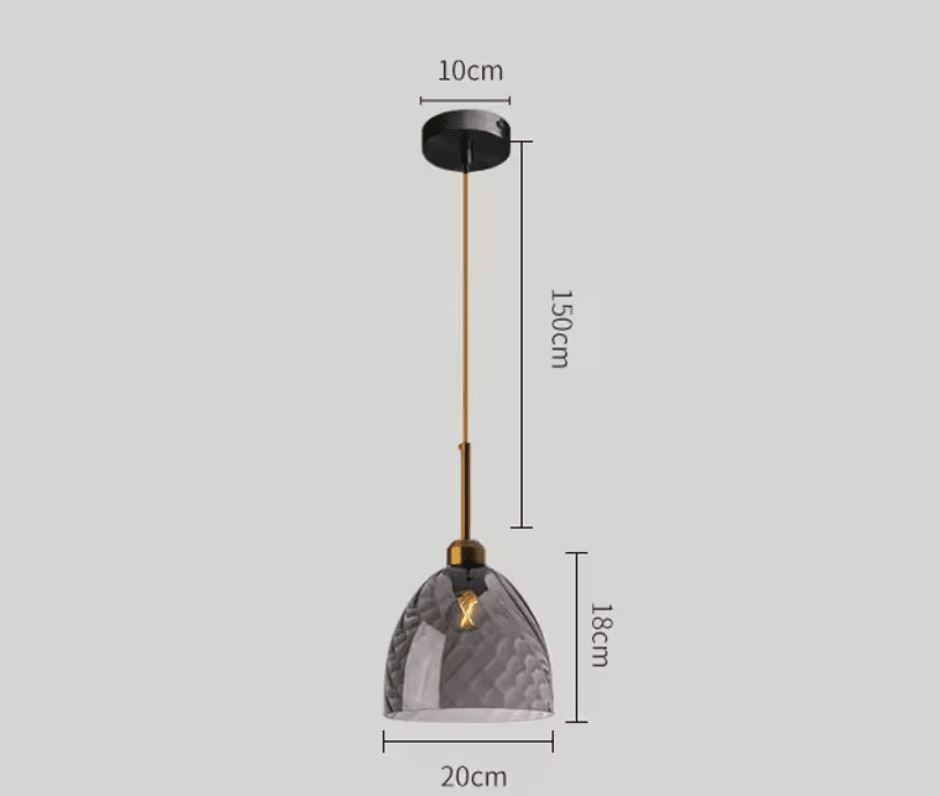 Suspension Design Nordique en Verre Soufflé Ambre pour Salon ou Salle à Manger | Astrid™ - Lampes Design