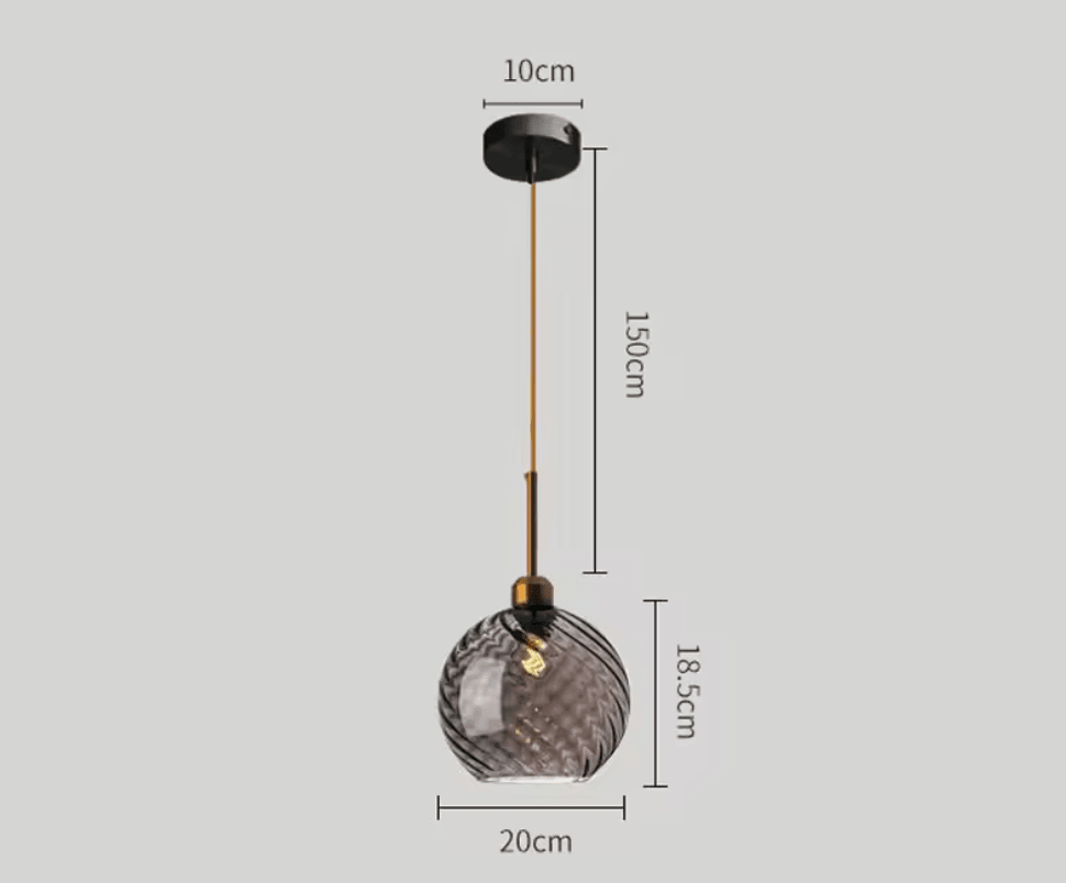 Suspension Design Nordique en Verre Soufflé Ambre pour Salon ou Salle à Manger | Astrid™ - Lampes Design