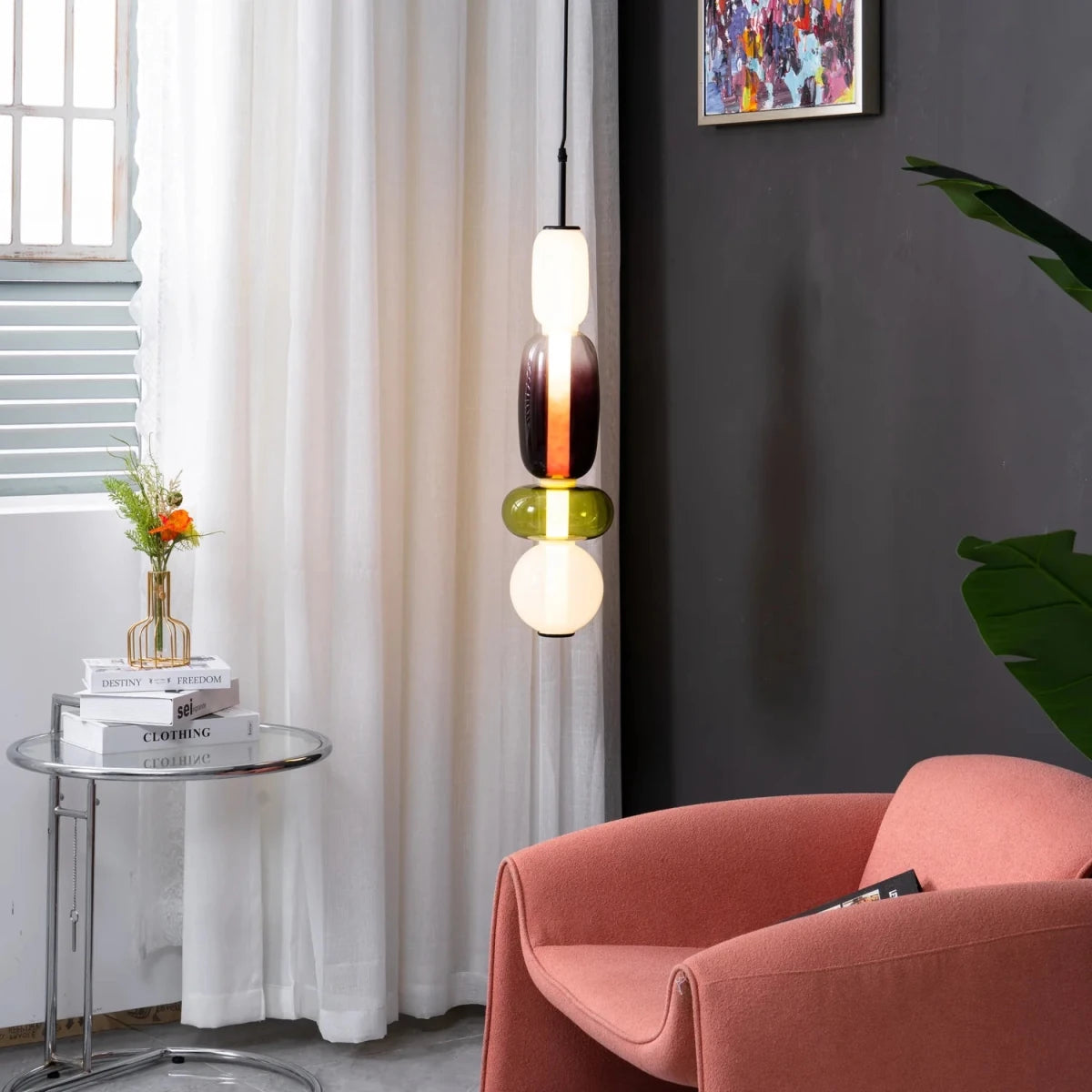 Suspension Design Perles de Verre Sculpturales pour Salon & Salle à Manger | SUCRE™ - Lampes Design