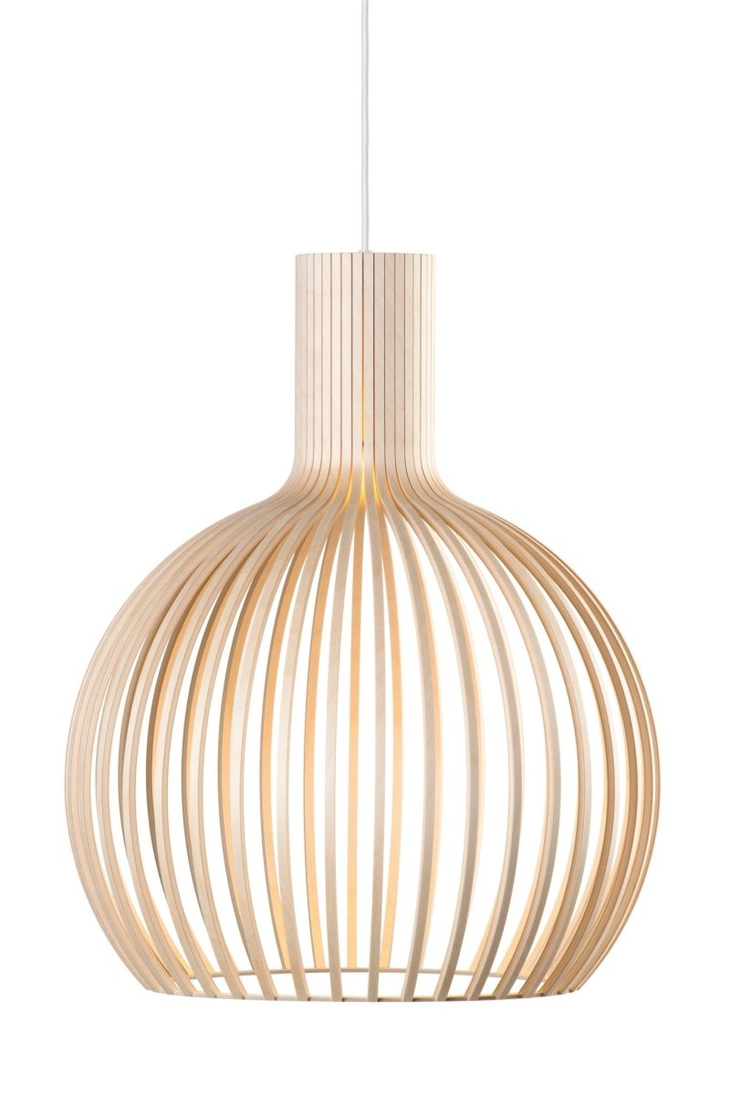 Suspension Design Scandinave en Bois à Lattes pour Salon ou Cuisine | OCTO™ - Lampes Design