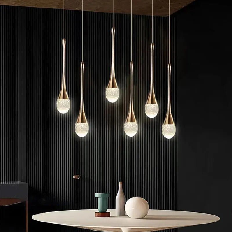 Suspension Goutte en Cristal à Bulles — 1 à 3 Têtes LED | BULLE™ - Lampes Design
