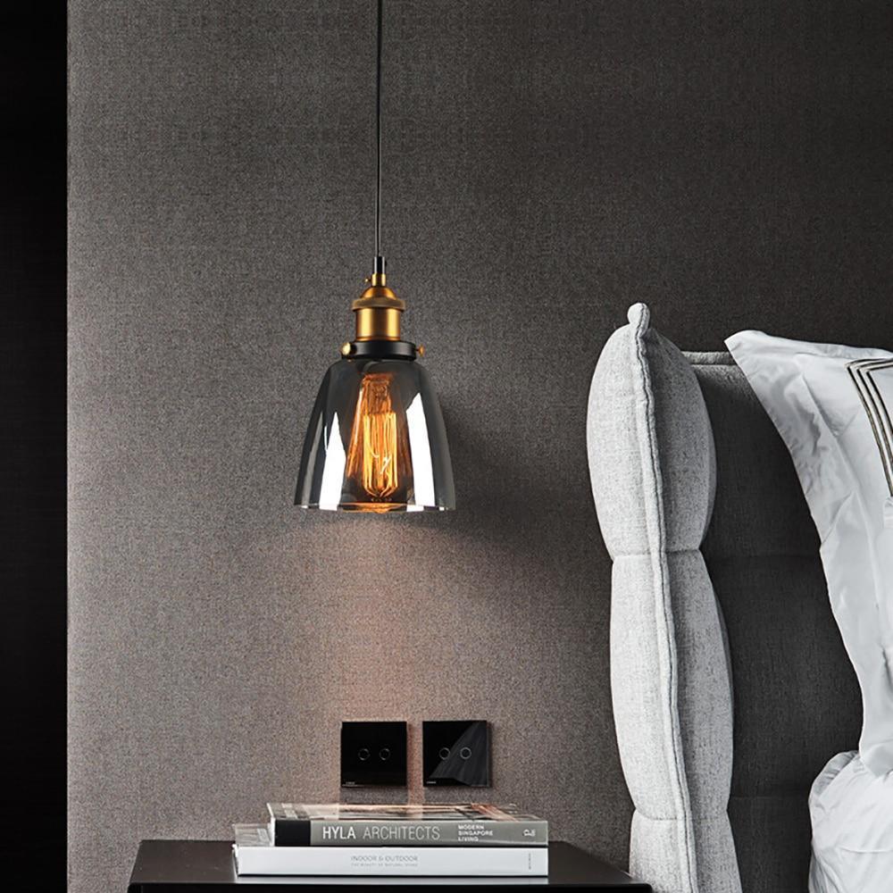 Suspension Industrielle Verre Fumé et Laiton - E27 | FUME - Lampes Design