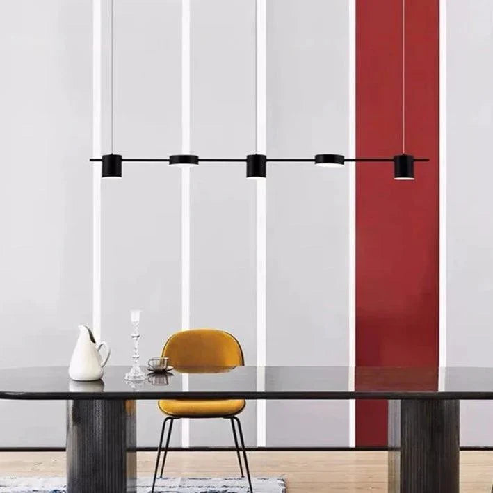 Suspension luminaire LED cuisine design noir doré | CUISO