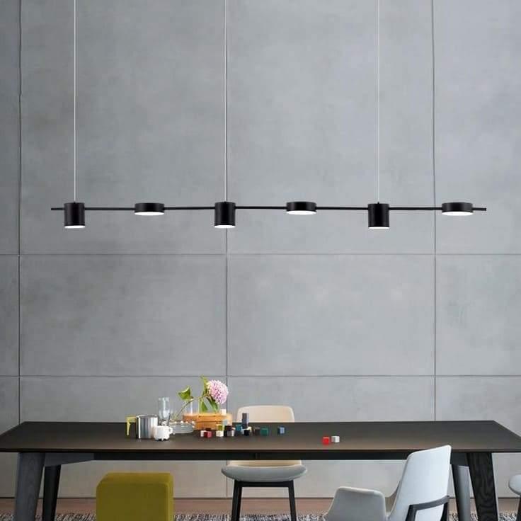 Suspension luminaire LED cuisine design noir doré | CUISO