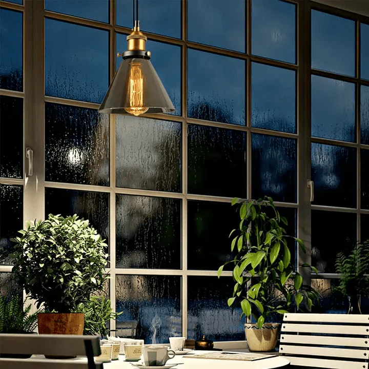 Suspension luminaire verre fumé design nordique | FUME