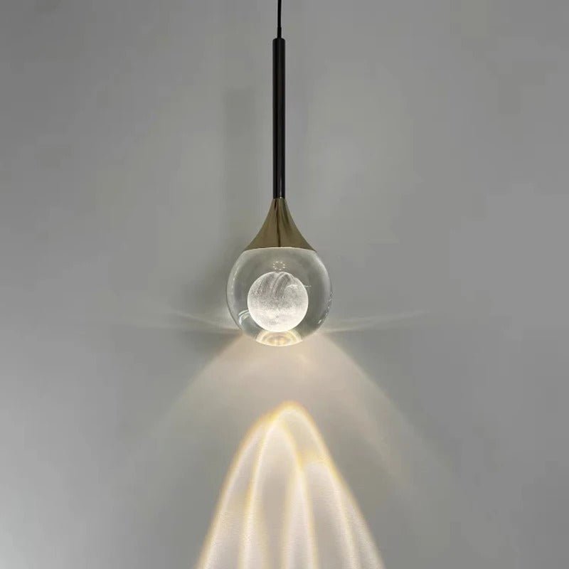 Suspension Moderne de Luxe LED — Fer Plaqué et Acrylique, Ampoule G9 Incluse | ÉCLAT™ - Lampes Design