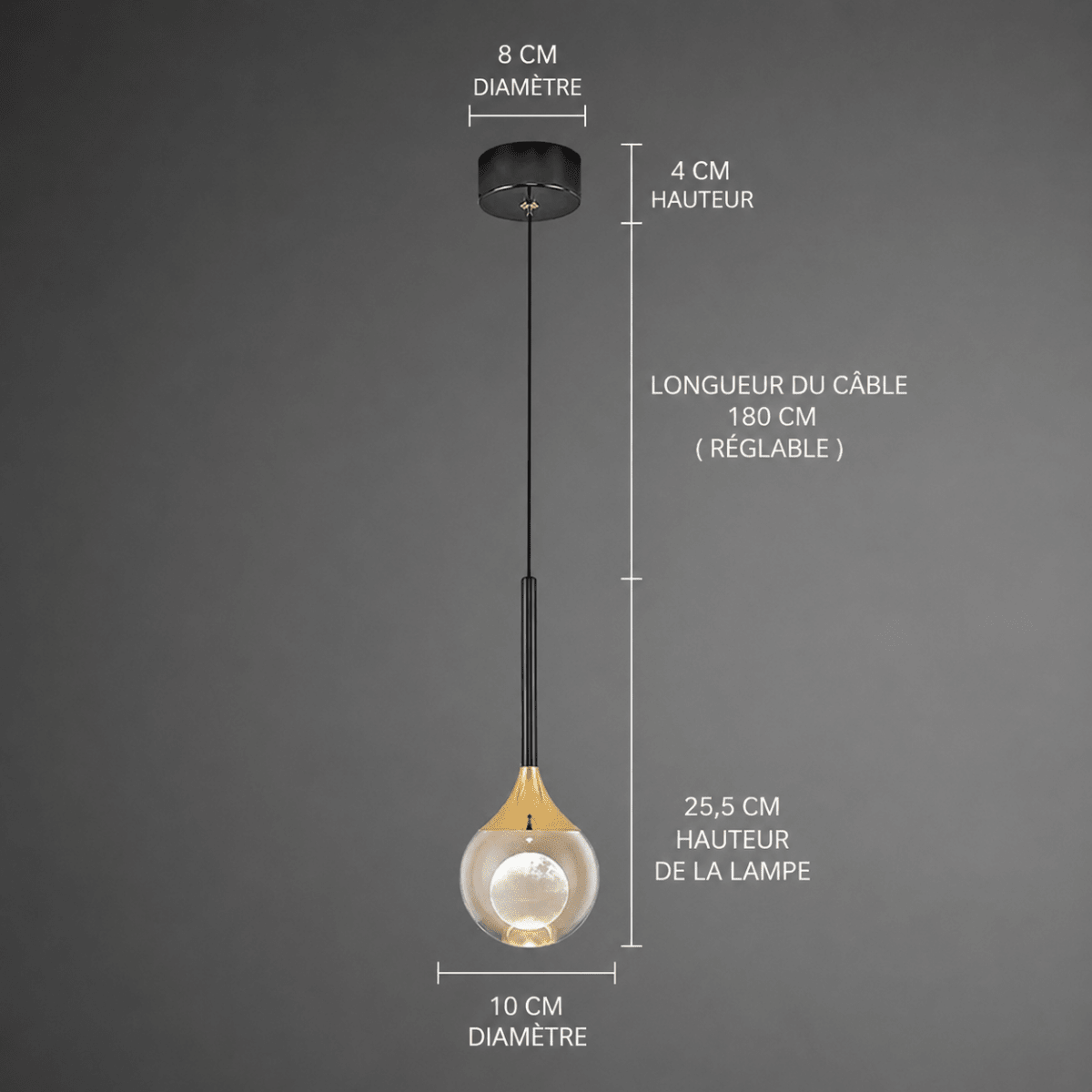 Suspension Moderne de Luxe LED — Fer Plaqué et Acrylique, Ampoule G9 Incluse | ÉCLAT™ - Lampes Design