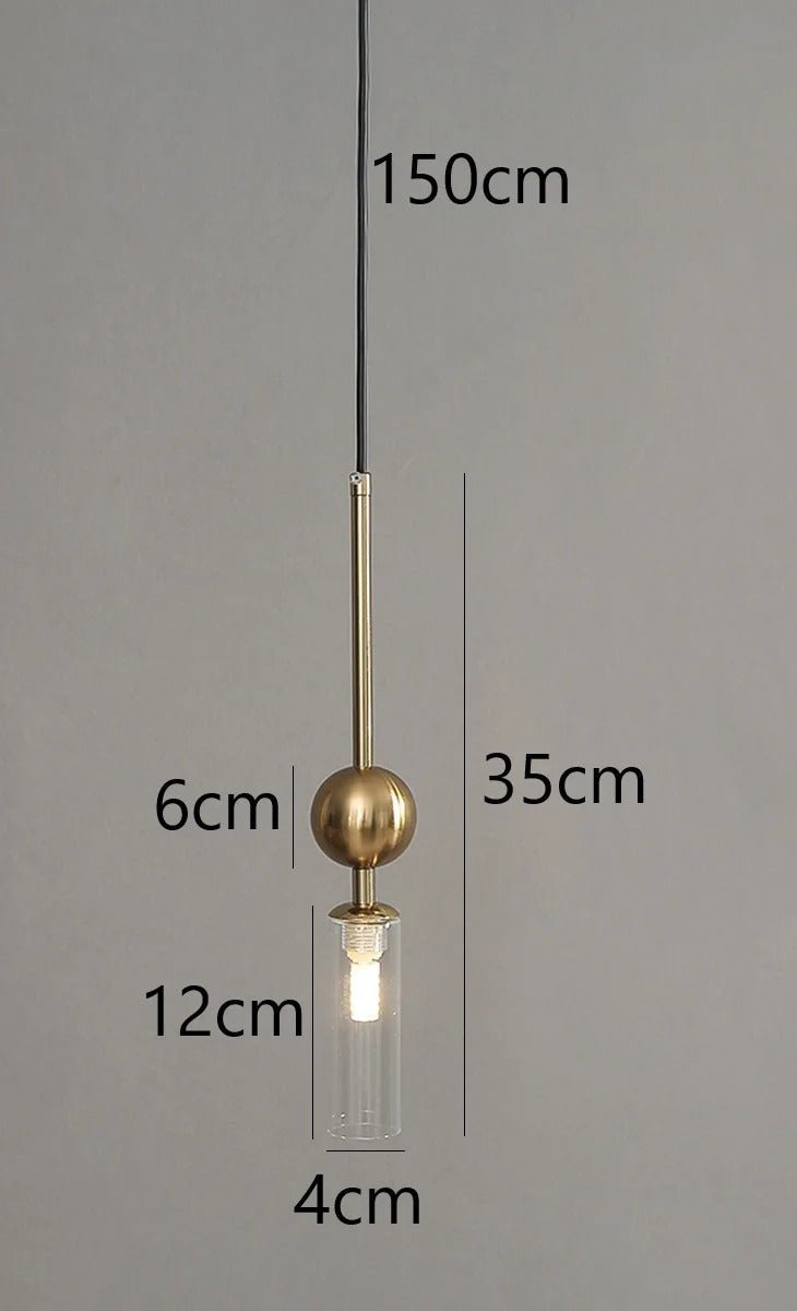 Suspension Nordique en Verre Soufflé et Fer Plaqué — Ampoule G9 Incluse | STOCKHOLM™ - Lampes Design