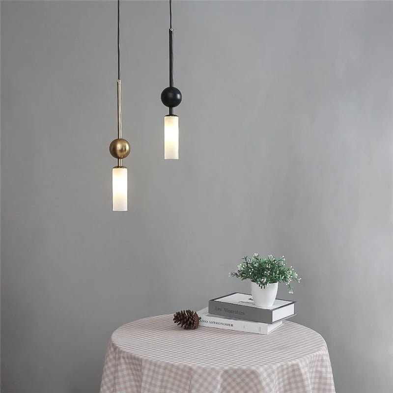 Suspension Nordique en Verre Soufflé et Fer Plaqué — Ampoule G9 Incluse | STOCKHOLM™ - Lampes Design