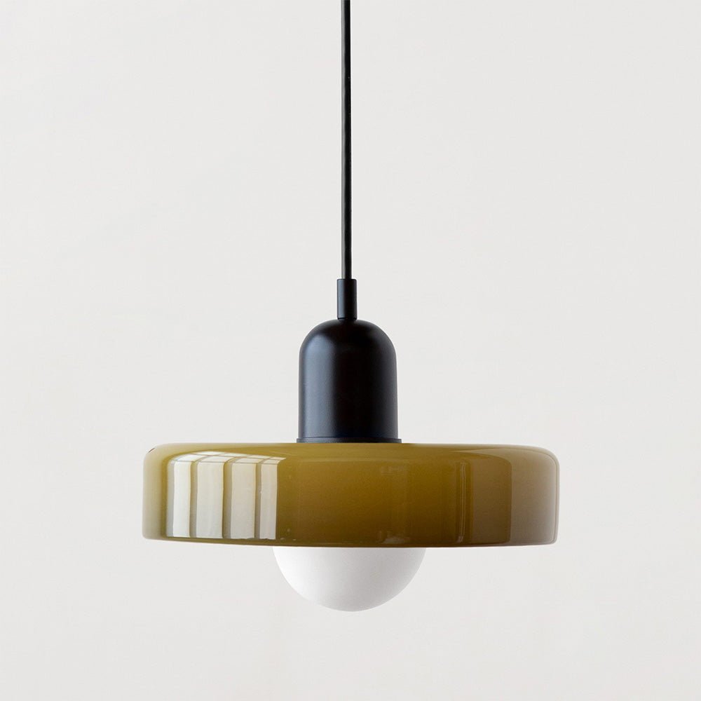 Suspension nordique rétro en verre coloré | Freya - Lampes Design