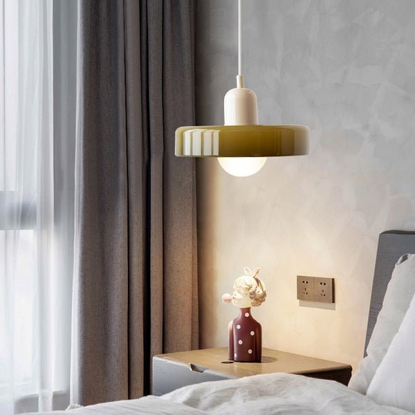 Suspension nordique rétro en verre coloré | Freya - Lampes Design