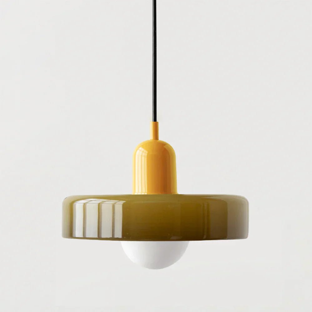 Suspension nordique rétro en verre coloré | Freya - Lampes Design