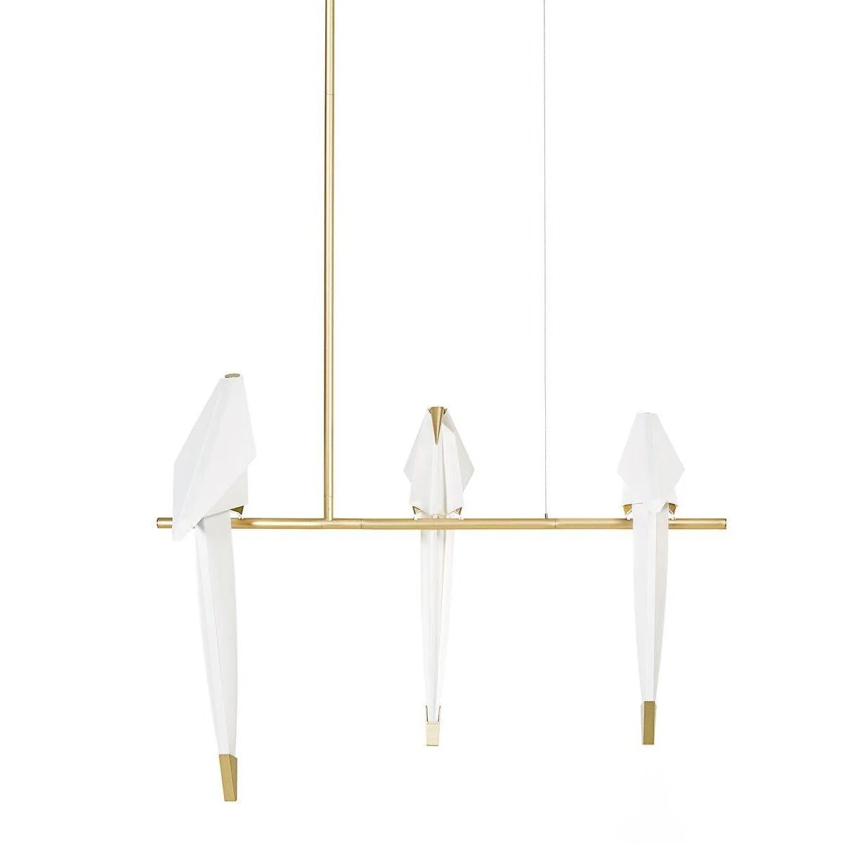 Suspension Oiseaux en Papier Multi-Têtes — Lustre Design Nordique | GRUE™ - Lampes Design