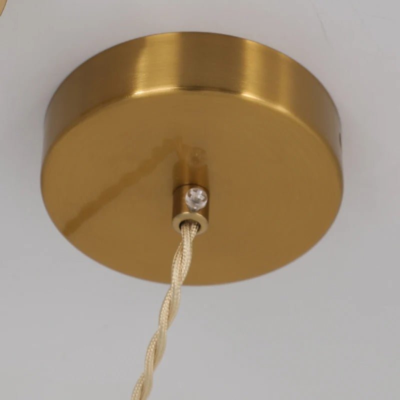 Suspension Rétro Japonaise en Céramique Blanche et Bronze | OSAKA™ - Lampes Design