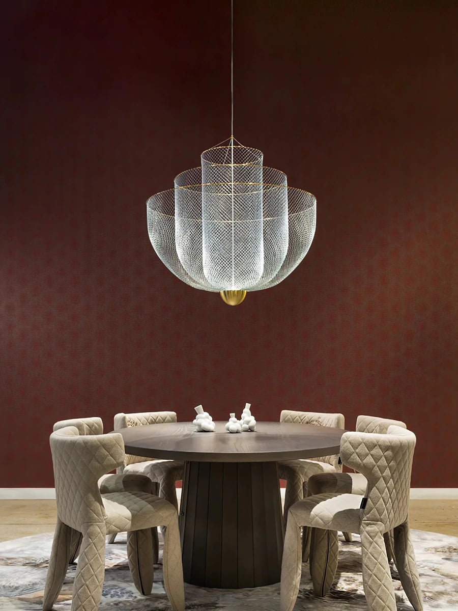 Suspension Sphère Grille Métallique — Lustre Minimaliste Style Néerlandais | MAILLE™ - Lampes Design