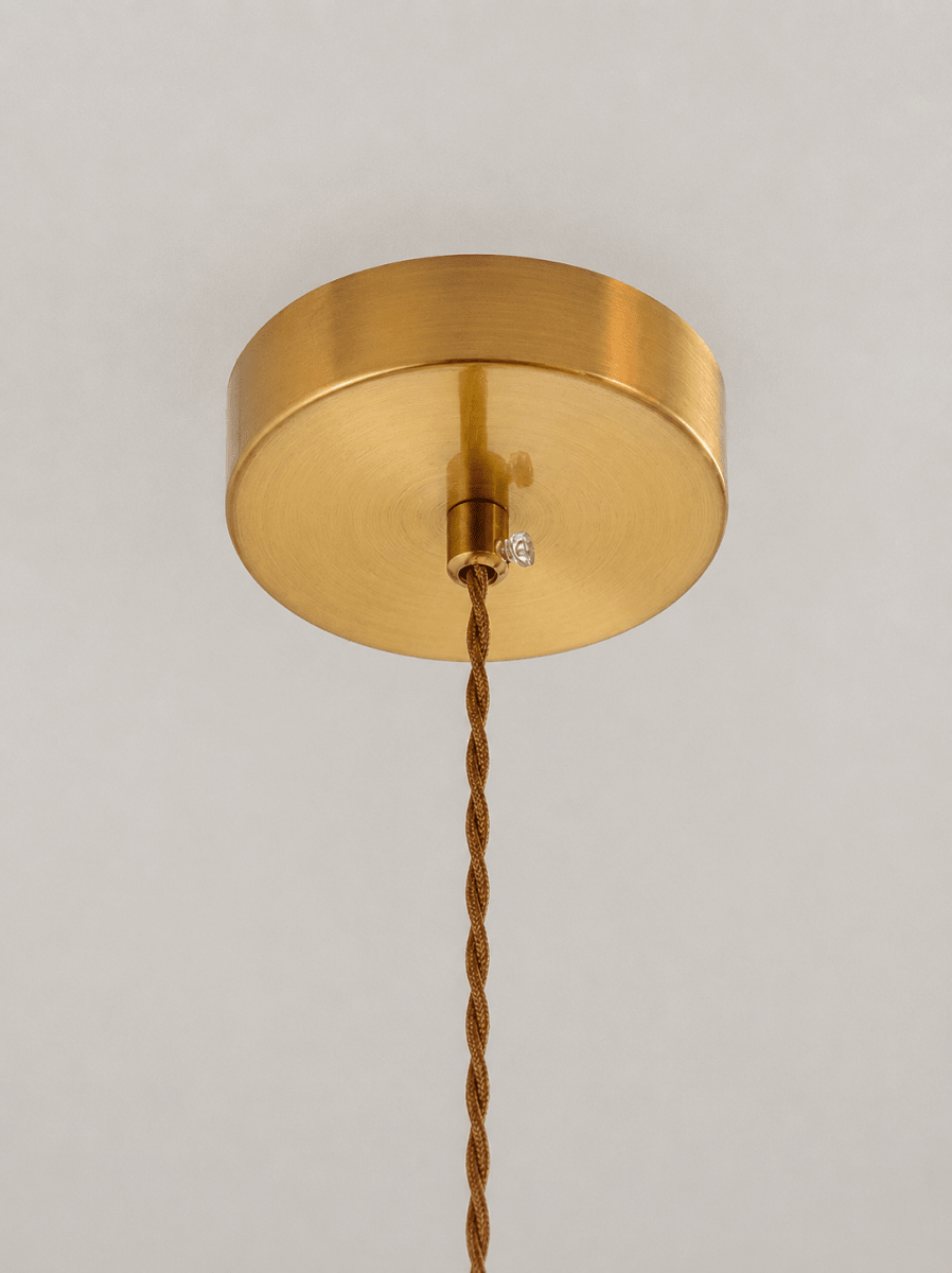 Suspension Verre Soufflé Vintage Shanghai — Luminaire Rétro Cuivre Poli | CANTON™ - Lampes Design