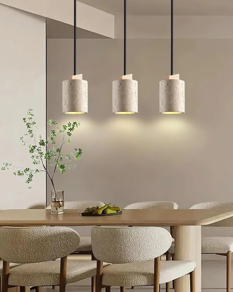 Suspension Wabi - Sabi en Travertin Naturel Créative | Wabi - Lampes Design