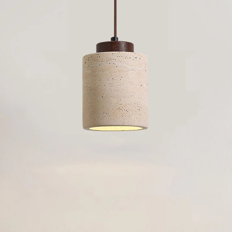 Suspension Wabi - Sabi en Travertin Naturel Créative | Wabi - Lampes Design