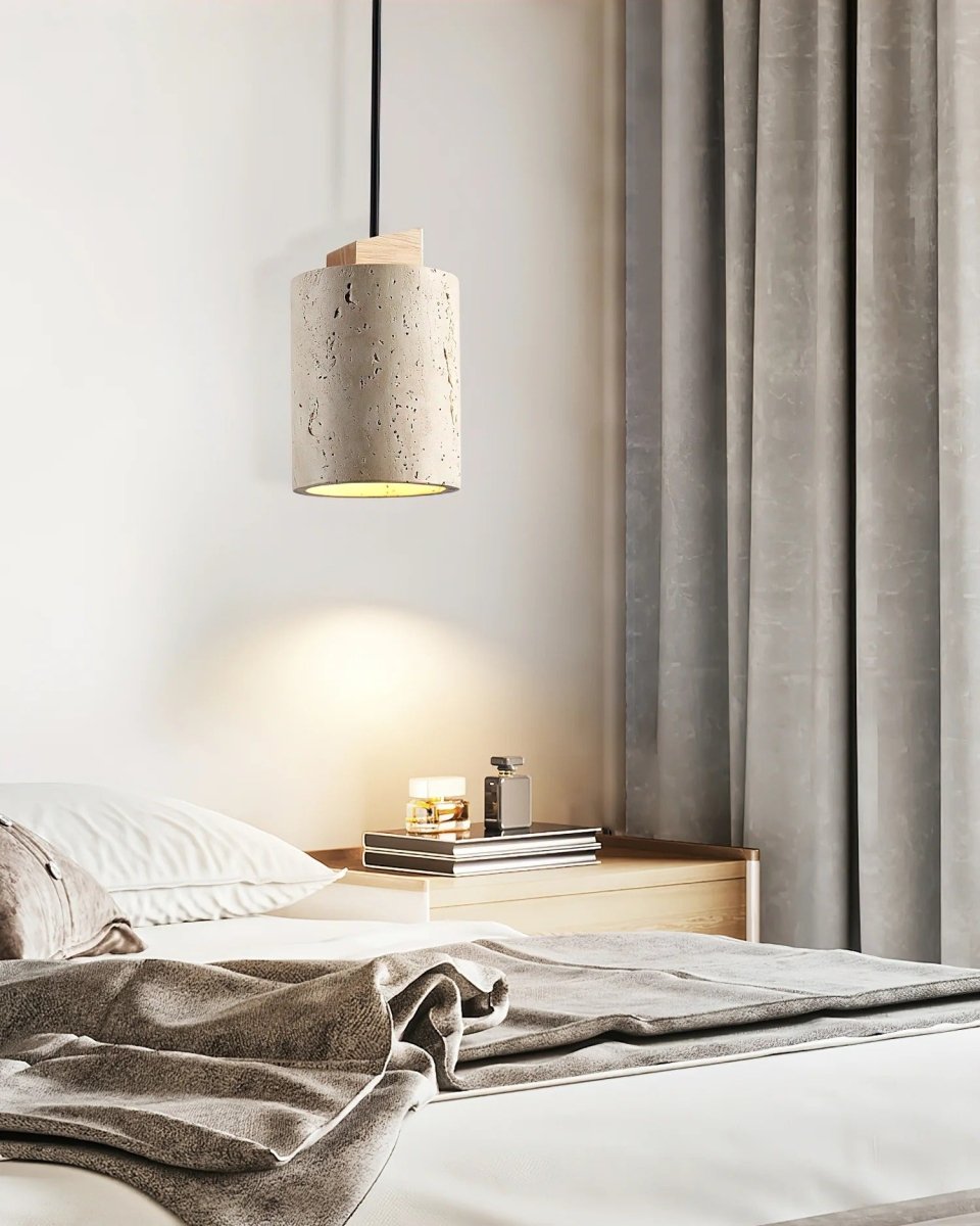 Suspension Wabi - Sabi en Travertin Naturel Créative | Wabi - Lampes Design