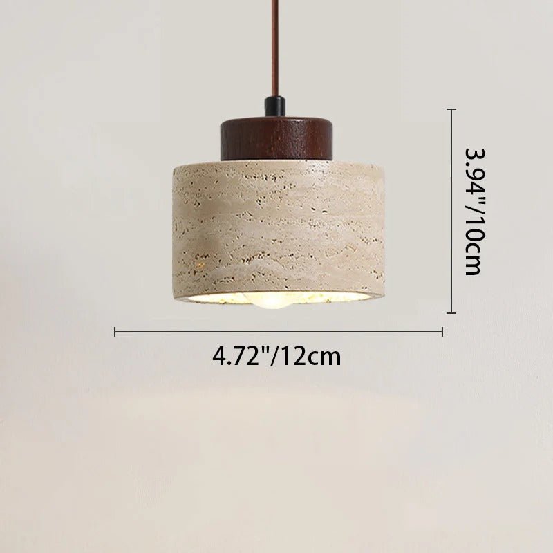 Suspension Wabi - Sabi en Travertin Naturel Créative | Wabi - Lampes Design