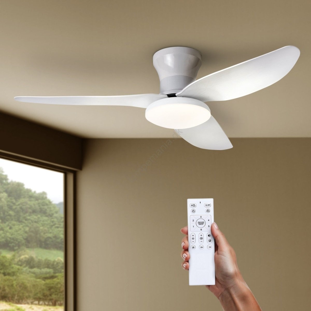 Ventilateur de Plafond Silencieux Moteur DC avec Éclairage LED pour Chambre et Salon | BRISE™ - Lampes Design